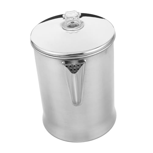 Ciieeo Aluminium Camping Kaffeekanne mit Deckel Großer Outdoor Kaffeebereiter für Gruppen Leicht und Tragbar für Wandern Camping Picknick und Bürogebrauch von Ciieeo
