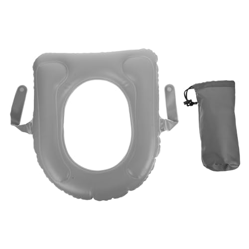 Ciieeo Aufblasbare Toilettensitzauflage aus PVC mit Saugnäpfen und Aufbewahrungstasche Komfortpolster für Senioren und Installieren Weiches Material für Angenehmen Sitz von Ciieeo