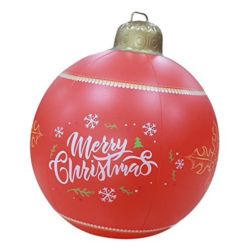 Ciieeo Aufblasbare Weihnachtskugel Wetterfest Outdoor Deko Gartendekoration Festliche Weihnachtskugeln Rotes Design Stabile Verarbeitung von Ciieeo