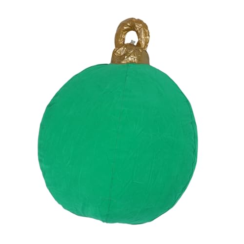 Ciieeo Aufblasbarer Weihnachtsball Flockiertes PVC Sanfter Touch Dekoration Für Garten Terrasse Party Leicht Zu Montieren Wiederverwendbar Festliche Außenornamente von Ciieeo