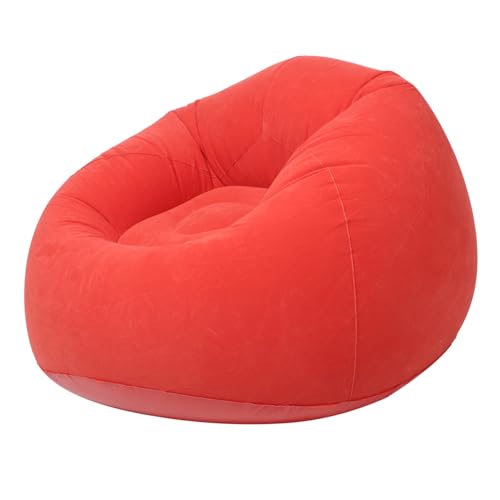 Ciieeo Aufblasbares Dickes Outdoor-Sofa mit Robustem Wasserdichtem Material Tragbarem Faltbarem Sitzmöbel für Garten Camping Wohnzimmer Schlafzimmer Entspannender Liegestuhl in Rosé von Ciieeo