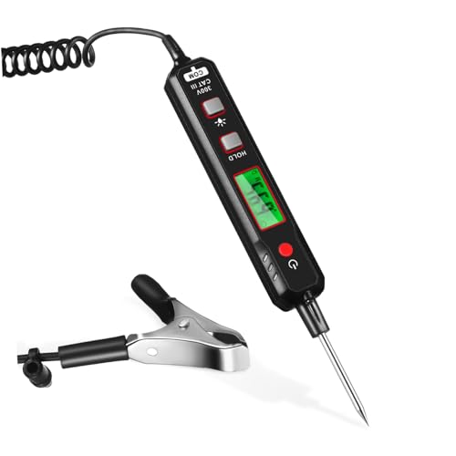 Ciieeo Automotive Spannungsprüfer mit Anzeige Akustischem Summer und LED beleuchtung Auto Stromtester mit Robustem Abs gehäuse Präzise Messung für Kfz stromkreise Einfach zu Bedienen von Ciieeo