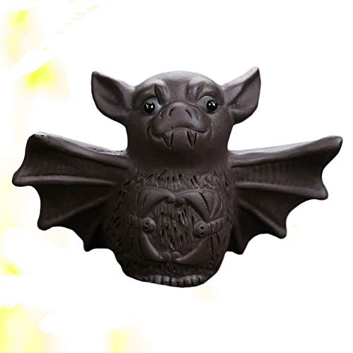 Ciieeo Bat Figuren Dekoration Chinesischer Lila Lehm Tee Haustier Bat Figur Tee Pet Halloween Fledermausschmuck für Halloween Dekoration Teezubehör von Ciieeo