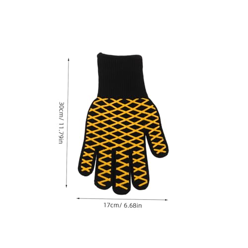 Ciieeo Bbq Grillhandschuhe mit Fingern Hitzebeständig und Flammhemmende Silikon-ofenhandschuhe Rutschfest Vielseitig für Backofen Mikrowelle Grill und Feuerstelle Gelb Ciieeo Bbq Grillhandschuhe mit Fingern Hitzebeständig und Flammhemmende Silikon-ofenhandschuhe Rutschfest Vielseitig für Backofen Mikrowelle Grill und Feuerstelle Gelb von Ciieeo