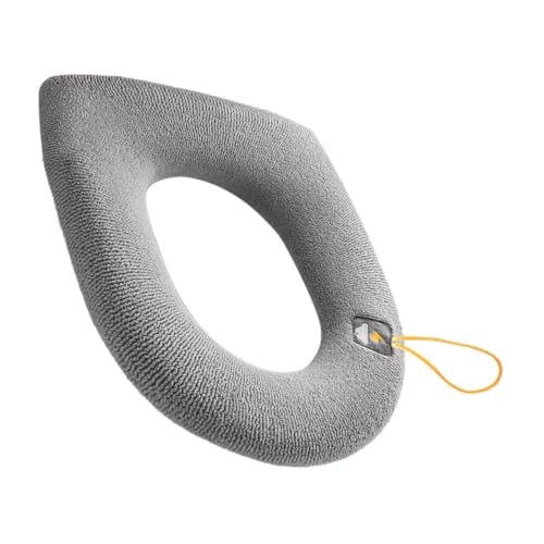 Ciieeo Toilettensitzauflage Dicker Waschbar Aus Polyester Warmer Toilettensitzbezug Mit Praktischem Griffdesign Für Hygienische Nutzung Im Badezimmer Toilettenmatte Für Haushalt von Ciieeo