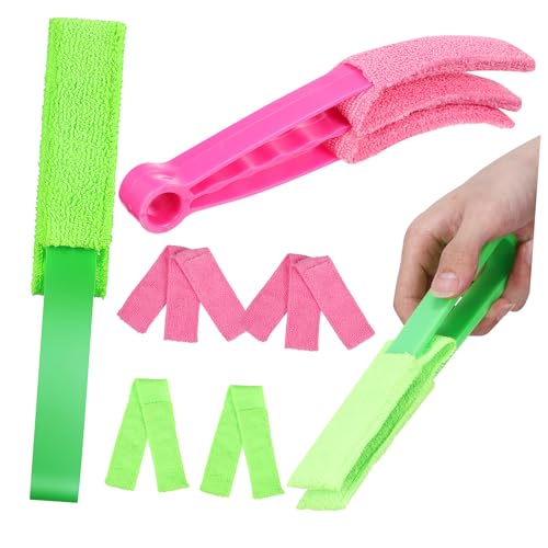 Ciieeo Blinds Cleaner mit Ergonomischem Griff Waschbarem Mikrofaser Tuch Wiederverwendbares Fenster Jalousien Reinigungswerkzeug für Schwer Erreichbare Stellen Schonend und Langlebig von Ciieeo