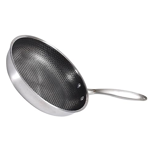 Ciieeo Bratpfanne Aus Edelstahl Mit Wabenstruktur Antihaftbeschichtet 30 Cm Für Das Kochen Im Freien Zu Hause von Ciieeo