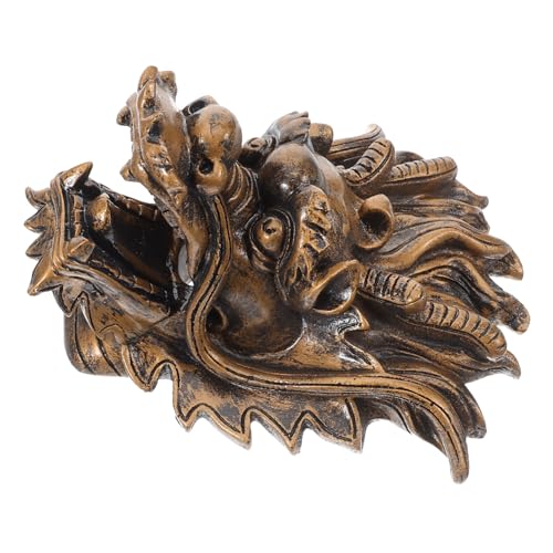 Ciieeo Brunnenattraktion Wasserfontäne Überlauf Fass Aquarium Wand Wasser Steckdose wassersteckdosen Water Toy aussendeko Wasserfluss Brunnenhahn Wasserbrunnen im Freien Harz Golden von Ciieeo