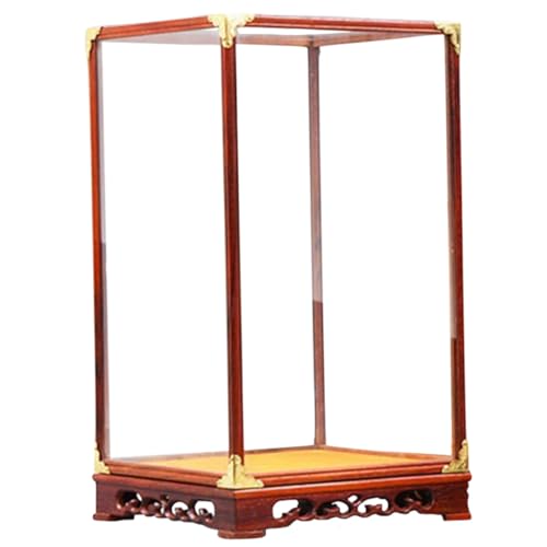 Ciieeo Buddha Figuren Aufbewahrungsbox Klare Vitrine für Sammlerstücke Staubschutz für Handwerkskunst Dekoration für Zuhause und Büro Geschenkidee für Sammler von Ciieeo