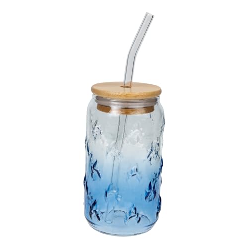 Ciieeo Canförmiger Kaffeebecher mit Wiederverwendbarem Strohhalm Transparenter Glasbecher für Zuhause und Büro für Milch und Kaffee Farbenfrohes Design Ciieeo Canförmiger Kaffeebecher mit Wiederverwendbarem Strohhalm Transparenter Glasbecher für Zuhause und Büro für Milch und Kaffee Farbenfrohes Design von Ciieeo