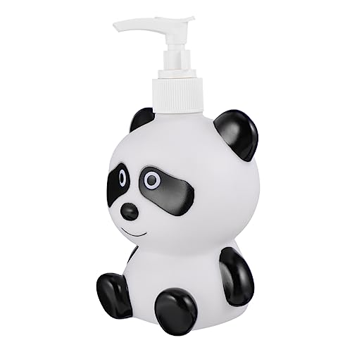 Ciieeo Druckpumpflasche Für Shampoo Und Lotion Beziehungsweise Kindershampoo-Spender Cartoon-Stil Flüssigkeitsbehälter Schwarz-weißer Panda Einfach Nachfüllbar Reinigen von Ciieeo