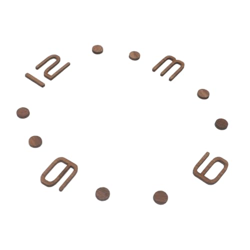 Ciieeo DIY Wanduhr Zubehör Schwarze Holz Römische Zahlen Komplettset für Wohnzimmer und Schlafzimmer Einfache Montage mit Naturholzdesign von Ciieeo