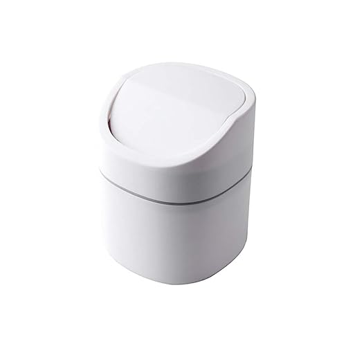 Ciieeo Desktop Abfalleimer Mini mit Druckdeckel Weißer Mülleimer für Büro Auto und Zuhause Abfallbehälter aus Material für Badezimmer Schlafzimmer Küche und Ciieeo Desktop Abfalleimer Mini mit Druckdeckel Weißer Mülleimer für Büro Auto und Zuhause Abfallbehälter aus Material für Badezimmer Schlafzimmer Küche und von Ciieeo
