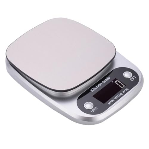 Ciieeo Digitale Küchenwaage Klein Präzise Edelstahl Multifunktional für Backen Kochen Kaffee mit Beleuchtetem Lcd-display Tragbar ohne Batterie Geeignet für Haushalt und Laden von Ciieeo