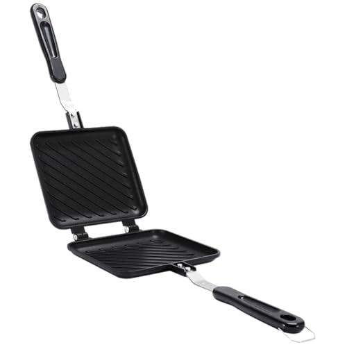 Ciieeo Doppelseitige Sandwich Backform Antihaft Backblech für Gas Induktionsherde Ergonomischer Griff Gleichmäßige Wärmeverteilung als Küchenessentials für Toast und Brot von Ciieeo