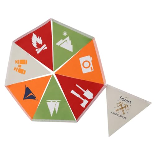 Ciieeo Dreieckige Campingflagge für Outdoor Feste Wiederverwendbare Dekoflagge für Zeltpartys Farbenfrohe Wimpelkette für Campingplätze und Garten Dekoration von Ciieeo
