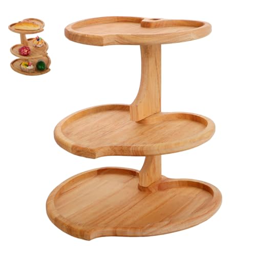 Ciieeo Dreischichtiger Tablettkuchen-Display-Tablett Tablett Dessertstände süßes Serviertablett Kuchen Steht Hochzeitstortenständer abgestufte Servierschale Wurstbrett hölzern Khaki Ciieeo Dreischichtiger Tablettkuchen-Display-Tablett Tablett Dessertstände süßes Serviertablett Kuchen Steht Hochzeitstortenständer abgestufte Servierschale Wurstbrett hölzern Khaki von Ciieeo