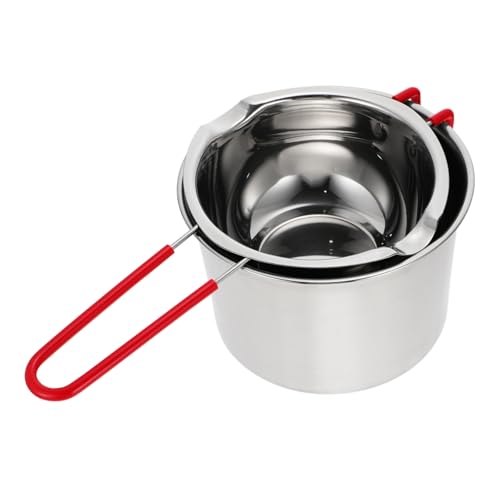 Ciieeo Edelstahl Butter Schmelztopf mit Silikongriff Wasserdichtes Camping Kochgeschirr Leicht und Tragbar für Schokolade Käse und Butter Schmelzen Ciieeo Edelstahl Butter Schmelztopf mit Silikongriff Wasserdichtes Camping Kochgeschirr Leicht und Tragbar für Schokolade Käse und Butter Schmelzen von Ciieeo