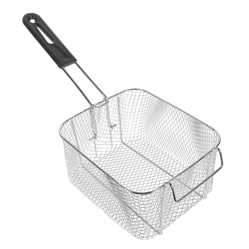 Ciieeo Edelstahl Frittierkorb mit Feinem Drahtgeflecht Langlebiger Bratkorb für Pommes und Pasta Kompakter Fritteusenkorb mit Effektivem Ölfilter Leicht zu Reinigen und Platzsparend von Ciieeo