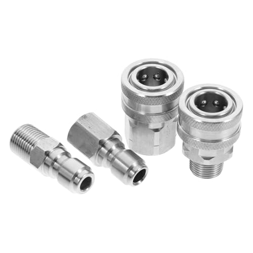 Ciieeo Edelstahl Hochdruck Schnellverbinder Npt Adapter Schnellkupplung für Gartenschläuche und Wasserrohre Innen Außengewinde Kompatibel mit Hochdruckreinigern und Pa flaschen Zubehör Ciieeo Edelstahl Hochdruck Schnellverbinder Npt Adapter Schnellkupplung für Gartenschläuche und Wasserrohre Innen Außengewinde Kompatibel mit Hochdruckreinigern und Pa flaschen Zubehör von Ciieeo