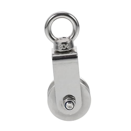 Ciieeo Edelstahl Lifting Rope Pulley mit U nut Drehbarer Haken Verschleißfest und Belastbar Industrie schlepprolle für Werkstatt Jagd und Leichte Hebearbeiten Ciieeo Edelstahl Lifting Rope Pulley mit U nut Drehbarer Haken Verschleißfest und Belastbar Industrie schlepprolle für Werkstatt Jagd und Leichte Hebearbeiten von Ciieeo
