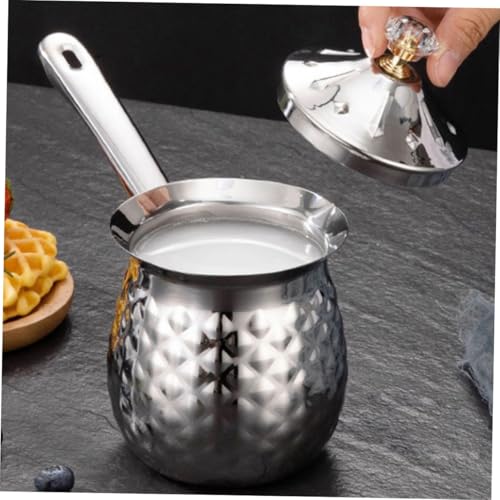Ciieeo Edelstahl Milchaufschäumkännchen Ergonomischer Milchkännchen Aufschäumbecher Multifunktionaler Latte Art Behälter für Kaffee Latte Milch Smoothies Spülmaschinenfest und Rostfrei von Ciieeo