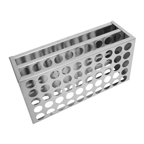 Ciieeo Edelstahl Reagenzglasständer Halter für Röhrchen Platzsparend Stabiler Halt Kompakte Laboraufbewahrung Vielseitig Einsetzbar für Test Zentrifugenröhrchen von Ciieeo