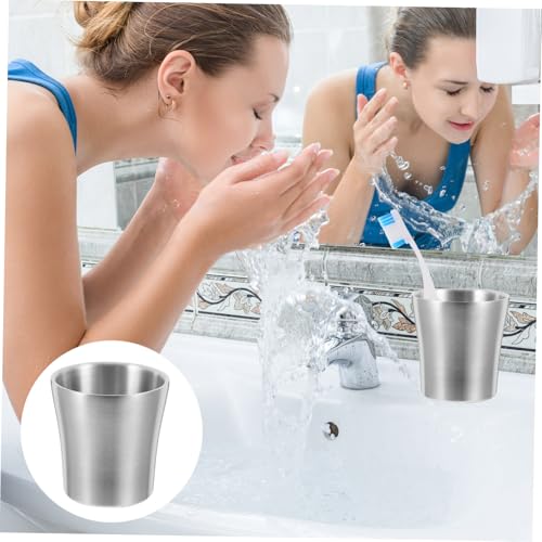 Ciieeo Edelstahl Trinkbecher Einzelschicht Wasserglas Reisebecher Unzerbrechlich Stapelbar Komfortabler Griff Für Badezimmer Camping Ciieeo Edelstahl Trinkbecher Einzelschicht Wasserglas Reisebecher Unzerbrechlich Stapelbar Komfortabler Griff Für Badezimmer Camping von Ciieeo
