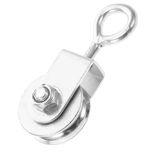 Ciieeo Edelstahl Umlenkrolle Drehbar Tragkraft Schwerlast Flaschenzug Seilrolle für Stahlseil Fitness Kabelzug Hebezeug Seilwinde mit Lager für Bau Transport von Ciieeo