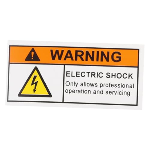 Ciieeo Elektrisches Warnschild Hochspannung Selbstklebender Aufkleber für Stromschlaggefahr Sicherheitskennzeichnung für Fachpersonal in Industrie Schule Wetterfest von Ciieeo
