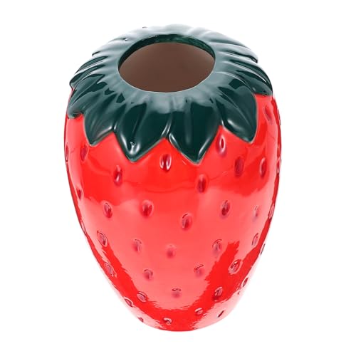 Ciieeo Blumenarrangement Vase Obst Thema Stilvolle Keramik Desktop Vase Für Wohnzimmer von Ciieeo