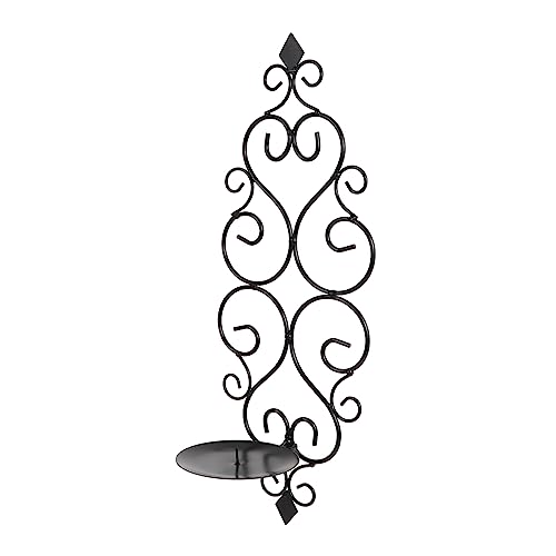 Ciieeo Europäischer Wandkerzenhalter aus Schwarzem Klassischer Hängender Stabkerzenständer mit Kreativem Design Dekorative Wanddekoration für Wohnzimmer und Festliche Anlässe Ciieeo Europäischer Wandkerzenhalter aus Schwarzem Klassischer Hängender Stabkerzenständer mit Kreativem Design Dekorative Wanddekoration für Wohnzimmer und Festliche Anlässe von Ciieeo