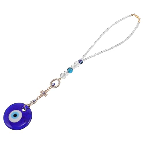 Ciieeo Evil Eye Autoanhänger mit Perlen Langlebiger Kunststoff Metallanhänger für Rückspiegel Fenster Türrahmen Einzigartiges Schutzsymbol für Autofans von Ciieeo