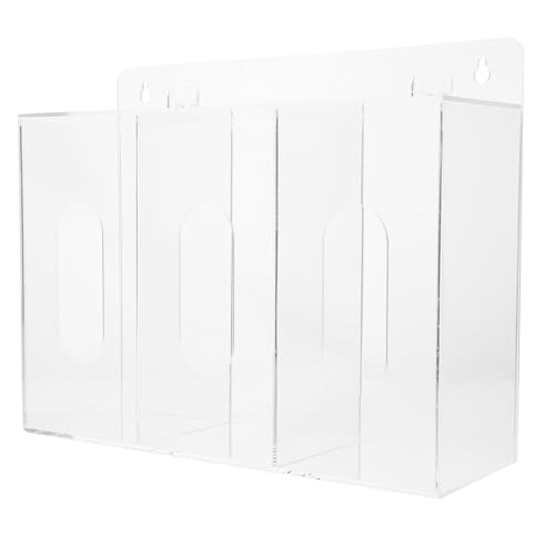 Ciieeo Fach Wandhalter Handschuhspender aus Acryl Transparenter Einweghandschuh aufbewahrungsbox Platzsparend Langlebig für Labor und Praxis Praktische Wandmontage Übersichtliche von Ciieeo