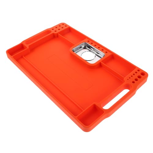 Ciieeo Flexible Silikon Werkstatt-organizer mit Edelstahlbasis Hitzebeständiges Tragbares Teile Werkzeugtablett für Kfz-reparaturen Rutschfest und Langlebig für Mechaniker und Werkstatt Ciieeo Flexible Silikon Werkstatt-organizer mit Edelstahlbasis Hitzebeständiges Tragbares Teile Werkzeugtablett für Kfz-reparaturen Rutschfest und Langlebig für Mechaniker und Werkstatt von Ciieeo