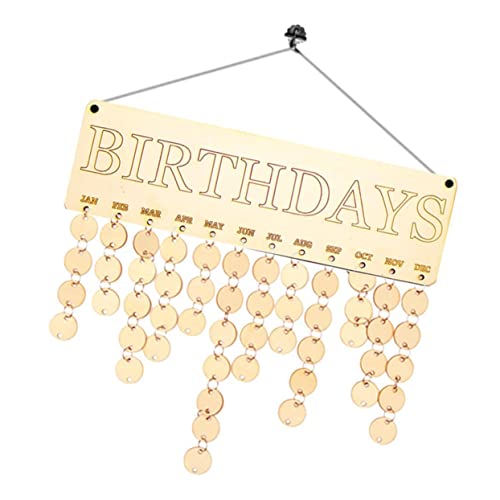 Ciieeo Geburtstagsbrett Aus Holz Geburtstagserinnerung Wandbehang Tafel Zum Geburtstag Familiengeburtstagstafel Selber Machen Geburtstagserinnerung Aus Holz Kalender Planke Hölzern von Ciieeo