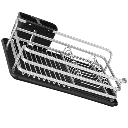 Ciieeo Geschirrabtropfgestell mit Abnehmbarem Besteckhalter Multifunktionaler Küchenhalter für Spüle Großes Edelstahl Abtropfregal für Teller Tassen Besteck und Küchenutensilien Ciieeo Geschirrabtropfgestell mit Abnehmbarem Besteckhalter Multifunktionaler Küchenhalter für Spüle Großes Edelstahl Abtropfregal für Teller Tassen Besteck und Küchenutensilien von Ciieeo
