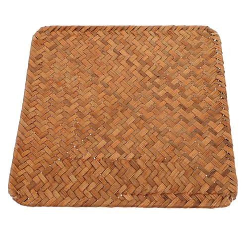 Ciieeo Gewebte Tischsets Tischsets Seegrasmatte Quadratische Tassenuntersetzer Seegras Tischset Wasseruntersetzer Retro Tischset Teekannenuntersetzer Rattan Tischset Korb von Ciieeo