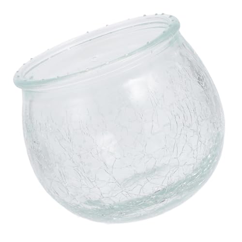 Ciieeo Glas Lampenschirm Kugel Eisblumenmuster Dekorativer Ersatz Lampenschirm für Außenbeleuchtung Garten Hofbeleuchtung Sanftes Licht von Ciieeo
