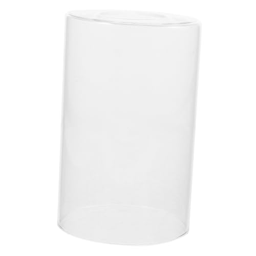 Ciieeo Glas Lampenschirm Zylinderförmig Transparent Ersatz Lamp Shade Abdeckung Für Tischlampe Wandlampe Vintage Stil Langlebiges Verschleißfestes Lampenglas von Ciieeo