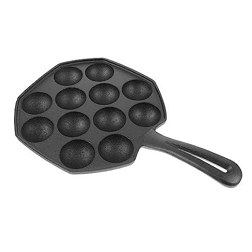 Ciieeo Gusseiserne Takoyaki backform Takoyaki Wachtelei pfanne Poröses Design für Schnelle Hitzeverteilung Langlebig Ergonomisch für Induktionsherde und Backofen Praktische von Ciieeo