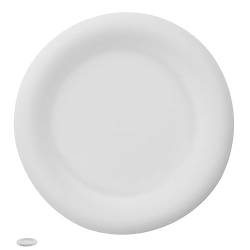 Ciieeo Gypsumschale Rund Schmucktablett aus Gips Schmuckaufbewahrung Schmuckschale mit Glatter Wohnkultur Dekoration Schlüsselablage Schmuckdisplay für Tisch und Badezimmer von Ciieeo
