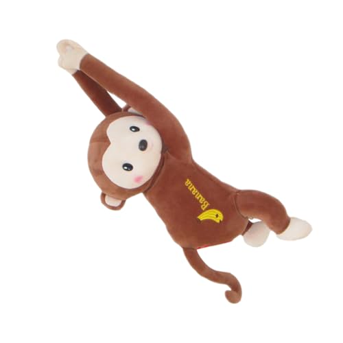 Ciieeo Hängende Taschentuchbox Affenmotiv mit Knöpfen Cartoon Napkin Storage Bag Langlebiger Tissue Pouch für Auto und Zuhause Kompakter Papiertücher Spender Geeignet für Gängige von Ciieeo