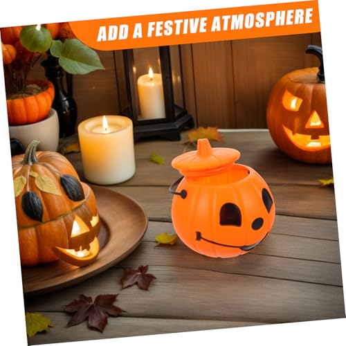 Ciieeo Halloween Kürbis Süßigkeitenbehälter mit Deckel und Henkel Kleiner Kunststoff Kürbiseimer für Sammeln von Süßigkeiten Wiederverwendbar für Trick-treat und Halloween Partydeko Ciieeo Halloween Kürbis Süßigkeitenbehälter mit Deckel und Henkel Kleiner Kunststoff Kürbiseimer für Sammeln von Süßigkeiten Wiederverwendbar für Trick-treat und Halloween Partydeko von Ciieeo