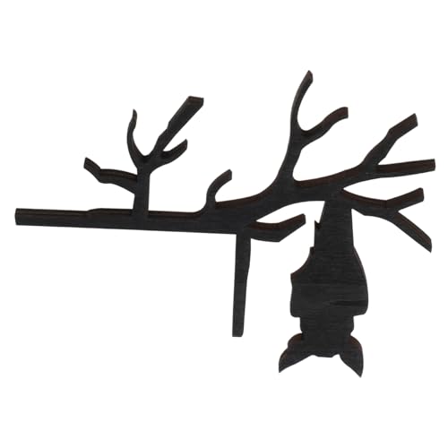 Ciieeo Handgefertigte Halloween-holzrahmen-eckdekoration Schwarze Fledermaus Türrahmen Topper Kreative Wandkunst für Türrahmen Regale und Halloween-Party Dekorationen von Ciieeo