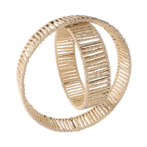 Ciieeo Handgefertigter Handgewebter Lampenschirm aus Papierseil Bulb Guard Dekorative Hängelampe Vielseitiger Lampenschirm für Kronleuchter Deckenleuchte Flurlampe Einfache Montage von Ciieeo