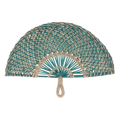 Ciieeo Handgefertigter Natürlicher Strohwurf Fächer Wanddeko Vintage Boho Halbrund Geflochtene Sommerhandfächer Rustikaler Asiatischer Wandbehang für Hochzeit und Eventgestaltung von Ciieeo