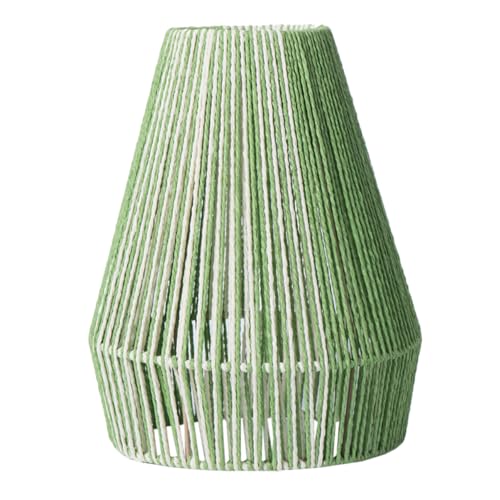 Ciieeo Handgewebter Boho Lampenschirm für Deckenlampen Grüner Papierseil Lampenschirm für Wohnzimmer Schlafzimmer und Restaurants von Ciieeo