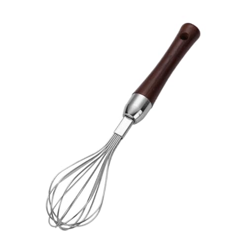 Ciieeo Handmixer mit Holzgriff Kleiner Teigschneebesen Robuster Handrührer für Backteig Eischnee Mixer Ergonomisch und Langlebig von Ciieeo