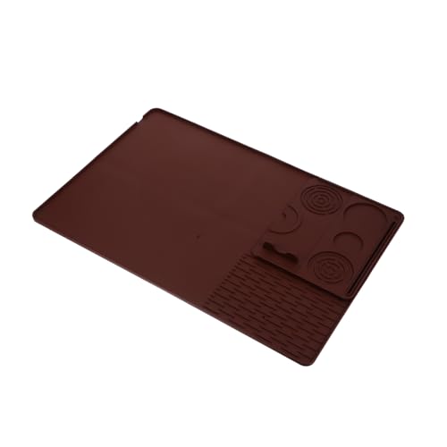 Ciieeo Herausnehmbare Silikon-Kaffeestationsmatte, hitzebeständige Espressomaschine, Tamper-Matte mit schnell trocknendem Geschirr-Pad, schützendes Tablett für die Arbeitsplatte von Ciieeo